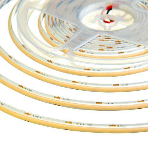 Фото Світлодіодна стрічка COB 24В біла 256LED/м IP20 Professional 1022433,