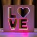 Фото Светильник ночника ArtEco Light с дерева LED "LOVE" с пультом и регулировкой цвета, двойной RGB 1021458, вид 1,