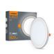 Фото LED світильник вбудований з декоративною підсвіткою VIDEX Downlight DL4R 18W+6W 5000K+2700K 220V 27948, вид 1,