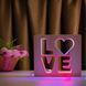Фото Светильник ночника ArtEco Light с дерева LED "LOVE" с пультом и регулировкой цвета, двойной RGB 1021458, вид 2,