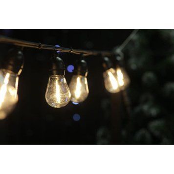 Фото Світлодіодна ретро-гірлянда лампочки Lumion Filament Bulb String 20 ламп S14 чорний / білий теплий 4м 10061-NN,