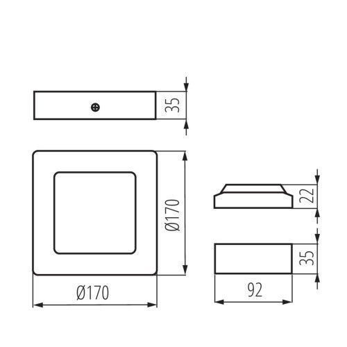 Фото Светильник типа downlight (направленного света) KANTI V2LED 33548,