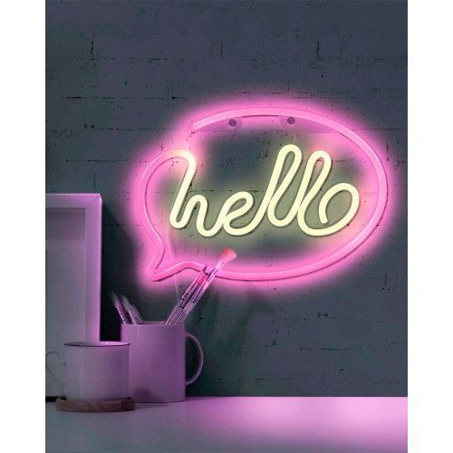 Фото Светильник Goldlux 327147 Neon Hello Led 1x3W USB 5V DC 1A IP20 Wh 91600,