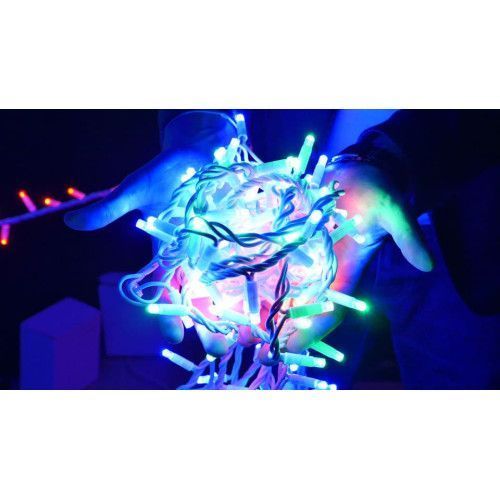 Фото Гірлянда вулична LUMION нитка &laquo;String light&raquo; Static 100LED 230V IP44 білий / синє 10м 2048-1-DЕ,