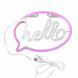 Фото Светильник Goldlux 327147 Neon Hello Led 1x3W USB 5V DC 1A IP20 Wh 91600, вид 1,