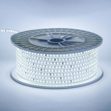 Фото Світлодіодна стрічка холодна біла 220V герметична AVT smd2835 120LED/м 9Вт/м IP65 11х5.5mm 1022487,