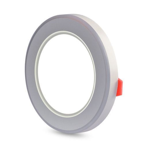 Фото LED світильник вбудований з декоративною підсвіткою VIDEX Downlight DL4R 6W+3W 5000K+2700K 220V 27946,