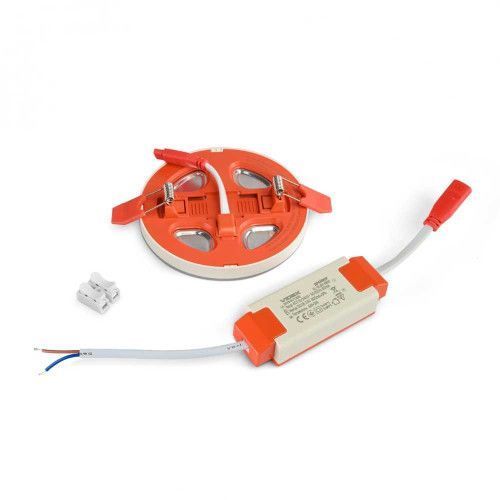 Фото LED світильник вбудований з декоративною підсвіткою VIDEX Downlight DL4R 6W+3W 5000K+2700K 220V 27946,
