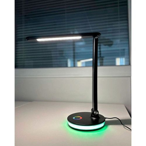 Фото Настільна лампа Goldlux 325044 Neptun Led 1x7W 4000K+RGB 450Lm IP20 BK 59877,