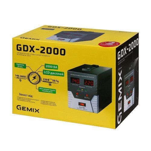 Фото Стабилизатор напряжения Gemix GDX-2000 GDX-2000,