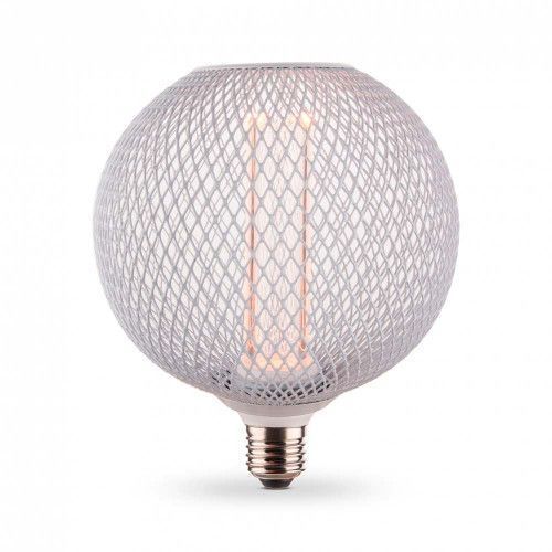Фото LED лампа VIDEX Filament VL-DWMC125150 4W E27 1800K White Chainmail style 27614,