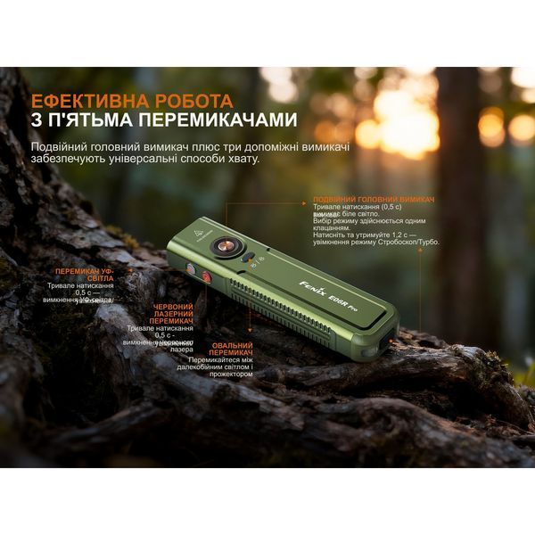 Фото Ліхтар Fenix E06R PRO, зелений E06RPROG,