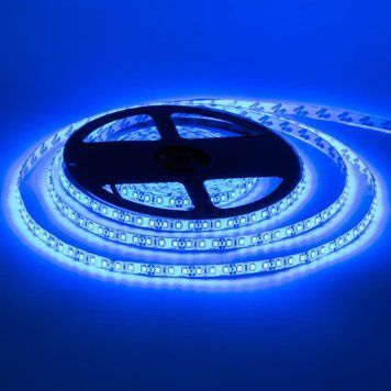 Фото Светодиодная лента синяя 12V smd2835 120LED/м IP20 1012073,
