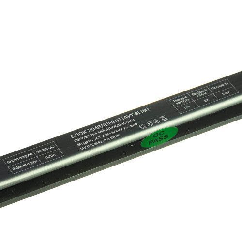 Фото Блок живлення вузький 12 В 2А 24Вт IP67 AVT SLIM 1021915,
