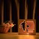 Фото Світильник нічник ArtEco Light з дерева LED "Баскетболіст з м'ячем" з пультом та регулюванням кольору, RGB 1020467, вид 5,