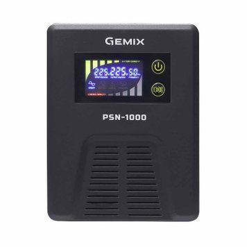 Фото ДБЖ Gemix PSN-1000 LCD, 600 Вт, 2 х EURO Schuko PSN1000VA,