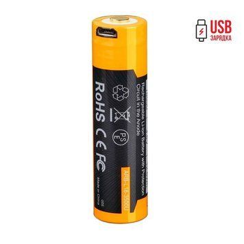 Фото Аккумулятор 18650 Fenix (3500 mAh) micro usb зарядка ARB-L18-3500U,