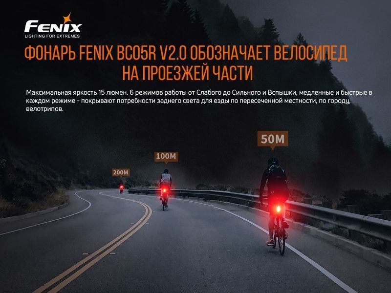 Фото Велофара задня Fenix BC05R V2.0 BC05RV20,