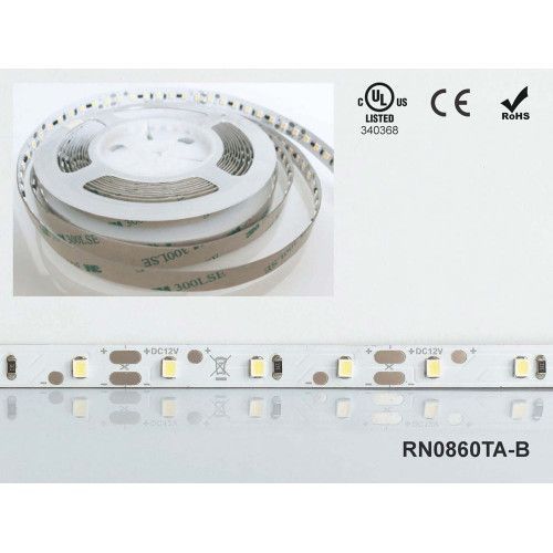Фото LED стрічка RISHANG 60-2835-12V-IP20 5,5W 463Lm 3000K 5м (RN0860TA-B-WW) 363,