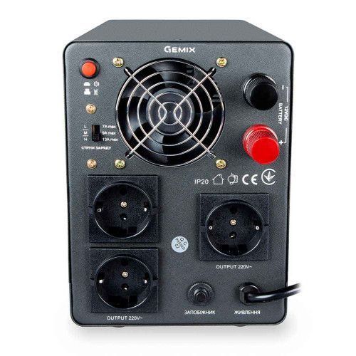 Фото ДБЖ Gemix PSN-1000U LCD, 1000ВА/600Вт, 7/9/13A, 3xEURO Schuk PSN1000U,