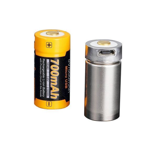 Фото Аккумулятор 16340 Fenix (700 mAh) micro usb зарядка ARB-L16-700U,