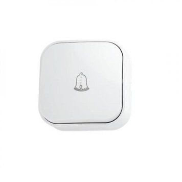 Фото Кнопка дзвінка накладна 10А 250V IP20 білий EVA 112-001-0004-010,