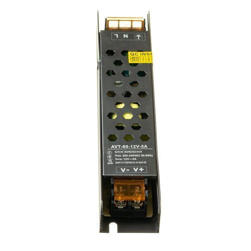 Фото Led блок питания 12V 5А 60Вт IP20 AVT 1019865,