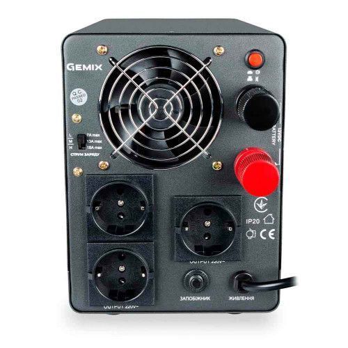 Фото ДБЖ Gemix PSN-1200U LCD, 1200ВА/800Вт, 7/13/18A, 3xEURO Schuko PSN1200U,