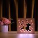 Фото Світильник нічник ArtEco Light з дерева LED "Веселе левеня" з пультом та регулюванням кольору, подвійний RGB 1020404, вид 8,