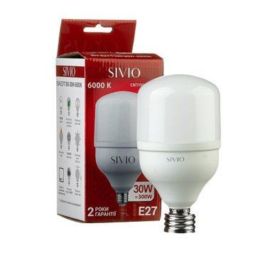 Фото Світлодіодна лампа SIVIO Е27 Т100 30W 6000K 1019830,