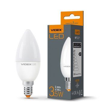 Фото LED лампа VIDEX C37e 3.5W E14 3000K 23493,