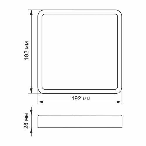 Фото LED Светильник накладной квадрат VIDEX Downlight 18W 5000K White 24152,