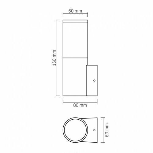 Фото LED светильник архитектурный AR091B IP54 VIDEX GU10 28153,