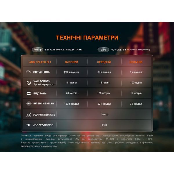 Фото Ліхтар ручний Fenix E12 V3.0 E12V30,