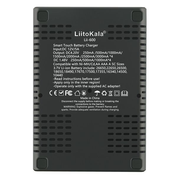 Фото Універсальний зарядний пристрій LiitoKala Lii-600 EU для акумуляторів Lii-600EU,