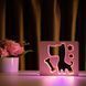 Фото Светильник ночник ArtEco Light с дерева LED "Пес и косточка" с пультом и регулировкой цвета, двойной RGB 1020372, вид 6,