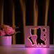 Фото Светильник ночник ArtEco Light с дерева LED "Пес и косточка" с пультом и регулировкой цвета, двойной RGB 1020372, вид 5,
