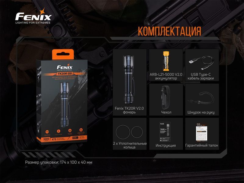 Фото Ліхтар ручний Fenix TK20R V2.0 TK20RV20,