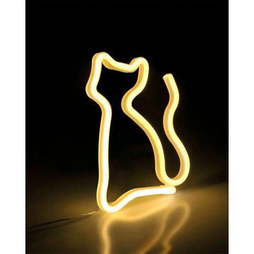 Фото Світильник Goldlux 327093 Neon Cat Led 1x3W USB 5V DC 1A IP20 Wh 91595,