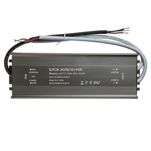 Фото Led блок живлення 12V (герметичний) 16,66А 200Вт AVT 1019878,