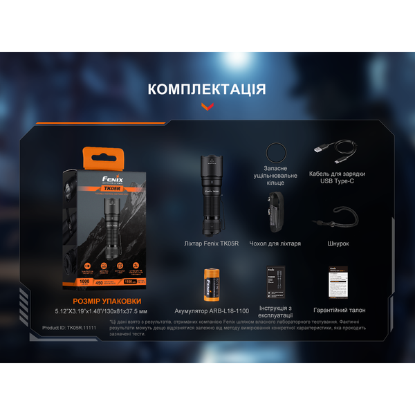 Фото Тактический фонарь ручной Fenix TK05R TK05R,