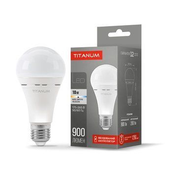 Фото LED лампа акумуляторна TITANUM A68 10W E27 4000K 220V 27383,