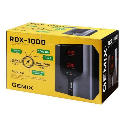 Фото Стабілізатор напруги Gemix RDX-1000 RDX-1000,