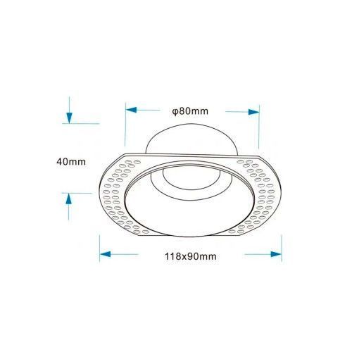 Фото Точечный светильник OLEDIM TS22W ALU GU10 IP20 7771298,