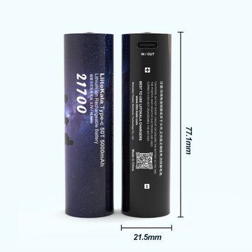 Фото Аккумулятор литиевый LiitoKala Type c-50T 21.5*77mm на 5000мАч c-50T,