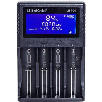 Фото Зарядное устройство для Liitokala Lii-PD4, 4 канала, Ni-Mh/Li-ion/LiFePo4, 220V/12V, LCD, Box Lii-PD4,