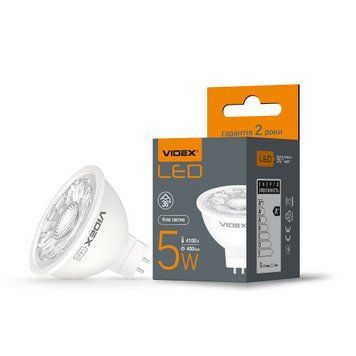 Фото LED лампа VIDEX MR16eL 5W GU5.3 4100K 24866,