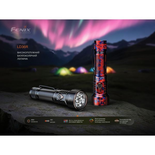 Фото Фонарь ручной Fenix LD36RB черный LD36RB,