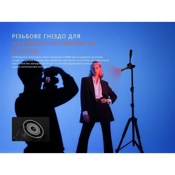 Фото Фонарь ручной Fenix LD36RB черный LD36RB,