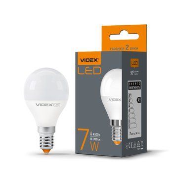 Фото LED лампа VIDEX G45e 7W E14 4100K 24959,